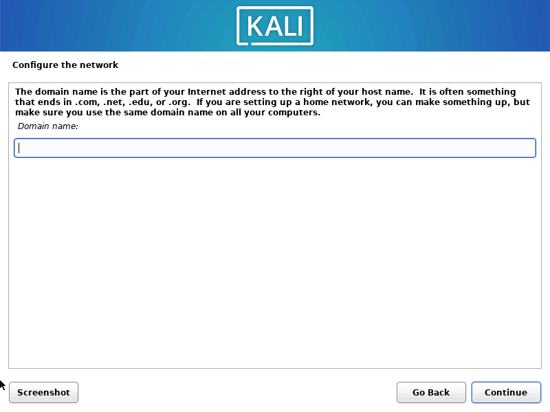 Kali Linux 2022.4 Domain