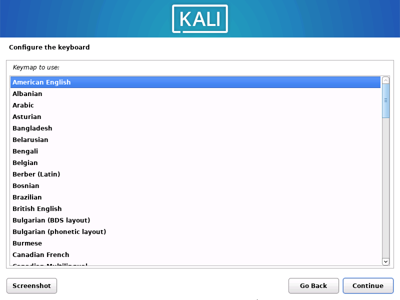 Kali Linux Keyboard Layout