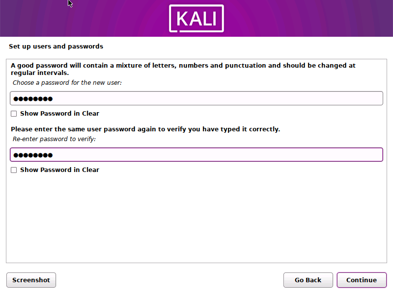 Kali Linux 2023.1 Password