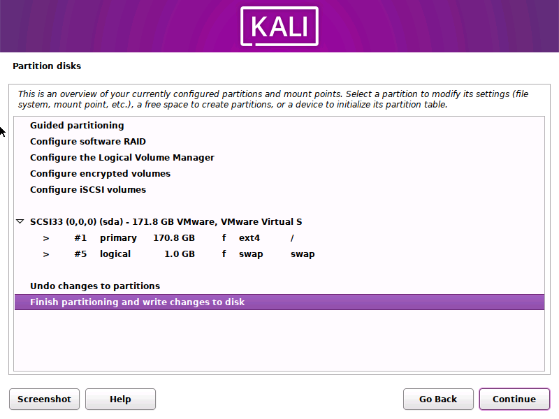 Make Kali Linux 2023.1 Partition