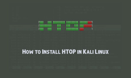 How to Install HTOP in Kali Linux