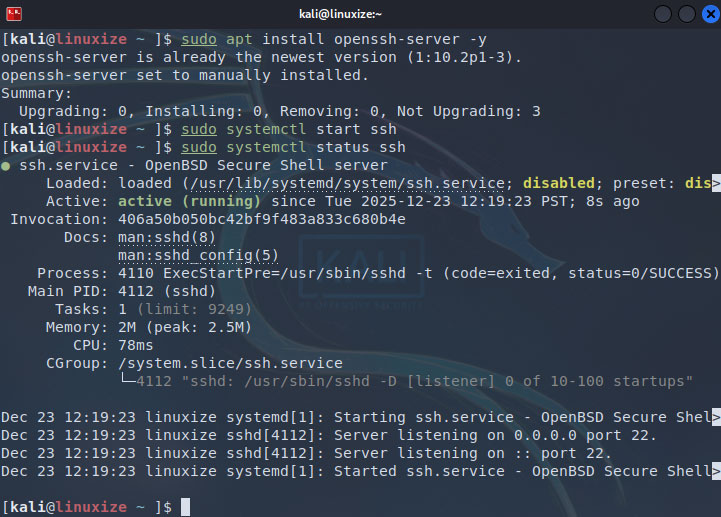 Install OpenSSH Server